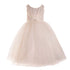 Petite Adele Little Girls Ivory Satin Organza Brooch Flower Girl Dress 2T-6 - SophiasStyle.com