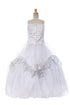 Big Girls White Virgin Mary Beaded Lace Bow Bolero Communion Dress 7-24 - SophiasStyle.com