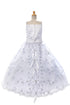 Big Girls White Virgin Mary Beaded Lace Bow Line Bolero Communion Dress 7-24 - SophiasStyle.com