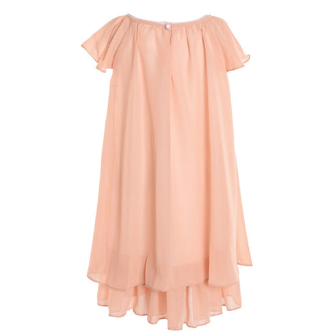 Petite Adele Little Girls Champagne Flower Pin Chiffon Flower Girl Dress 2T-6 - SophiasStyle.com