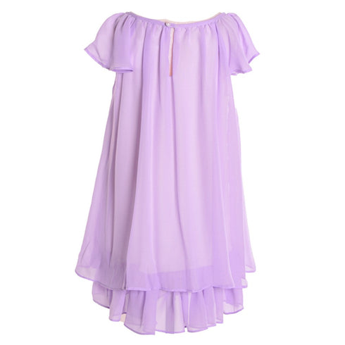 Petite Adele Little Girls Lilac Flower Pin Chiffon Flower Girl Dress 2T-6 - SophiasStyle.com