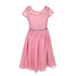 Lace and Chiffon Junior Bridesmaid Party Dress with Stone Belt, Sizes 8-14 - SophiasStyle.com
