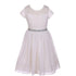 Lace and Chiffon Junior Bridesmaid Party Dress with Stone Belt, Sizes 8-14 - SophiasStyle.com