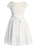 Lace and Chiffon Junior Bridesmaid Party Dress with Stone Belt, Sizes 8-14 - SophiasStyle.com