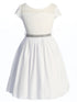 Lace and Chiffon Junior Bridesmaid Party Dress with Stone Belt, Sizes 8-14 - SophiasStyle.com