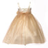 Petite Adele Little Girls Champagne Satin Glitter Mesh Flower Girl Dress 2T-6 - SophiasStyle.com