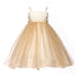 Petite Adele Big Girls Champagne Satin Mesh Junior Bridesmaid Dress 8-12 - SophiasStyle.com