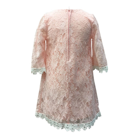 Petite Adele Big Girls Blush Lace Necklace Junior Bridesmaid Dress 8-12 - SophiasStyle.com