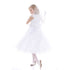 Petite Adele Little Girls White Eyelash Lace Organza Flower Girl Dress 2-6 - SophiasStyle.com