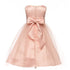 Petite Adele Little Girls Pink Dull Satin Glitter Brooch Flower Girl Dress 2T-6 - SophiasStyle.com