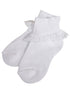 Little Things Mean A Lot Baby Girls White Cotton Lace Ruffle Ankle Socks 0-24M - SophiasStyle.com