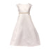 Petite Adele Big Girls Ivory Satin Rhinestone Pearl Communion Dress 7-16 - SophiasStyle.com