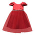 Petite Adele Baby Girls Red Rhinestone Belt Cap Sleeve Occasion Dress 6-24M - SophiasStyle.com
