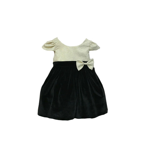 Petite Adele Baby Girls Champagne Jacquard Velvet Julia Flower Girl Dress 6-24M - SophiasStyle.com