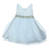 Petite Adele Baby Girls White Satin Tulle Rhinestone Flower Girl Dress 6-24M - SophiasStyle.com