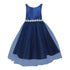 Petite Adele Little Girls Royal Blue Satin Rhinestone Tulle Occasion Dress 2T-6 - SophiasStyle.com