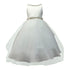Petite Adele Little Girls Ivory Rhinestone Neckline Belt Flower Girl Dress 2T-6 - SophiasStyle.com