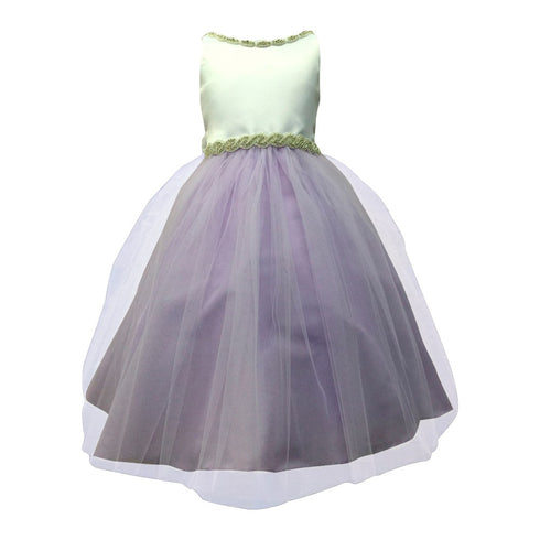 Petite Adele Big Girls Lilac Rhinestone Accented Junior Bridesmaid Dress 8-16 - SophiasStyle.com