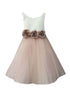 Petite Adele Little Girls Blush Silk Satin Tulle Flower Girl Dress 2-6 - SophiasStyle.com