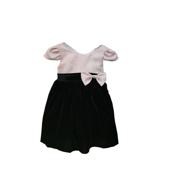 Petite Adele Baby Girls Blush Jacquard Velvet Julia Flower Girl Dress 6-24M - SophiasStyle.com