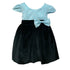 Petite Adele Baby Girls Turquoise Jacquard Velvet Julia Flower Girl Dress 6-24M - SophiasStyle.com