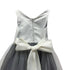 Petite Adele Little Girls Ivory Grey Satin Rhinestone Tulle Occasion Dress 2T-6 - SophiasStyle.com