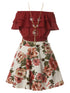 Just Kids Girls Ruffled Floral 2 Pc Necklace Skirt Set, Sizes 4-14 - SophiasStyle.com