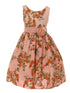 Just Kids Big Girls Blush Flower Print Linen Sleeveless Easter Dress 8-14 - SophiasStyle.com