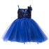 Petite Adele Little Girls Royal Blue Floral Sequin Flower Girl Dress 2T-6 - SophiasStyle.com