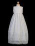 Tip Top Kids Baby Girls White Ropone Bonnet Short Sleeve Baptism Gown 6-18M - SophiasStyle.com