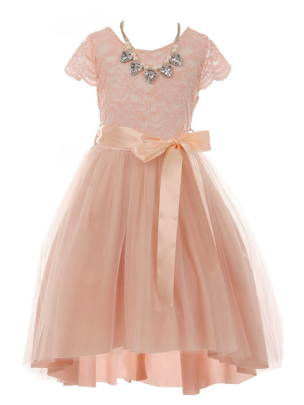 Just Kids Girls Multi Color Necklace Hi-Low Special Occasion Dress 4-14 - SophiasStyle.com