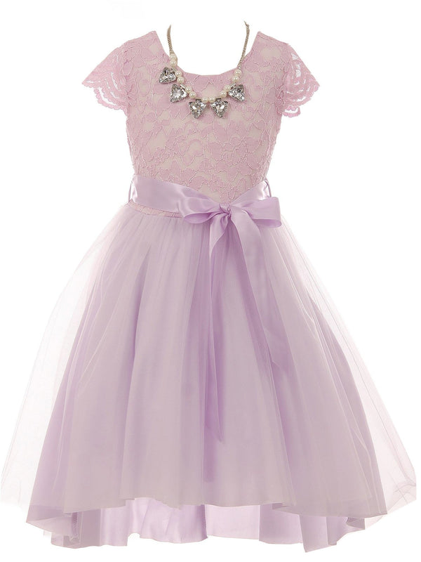 Just Kids Girls Multi Color Necklace Hi-Low Special Occasion Dress 4-14 - SophiasStyle.com
