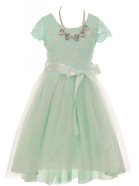 Just Kids Girls Multi Color Necklace Hi-Low Special Occasion Dress 4-14 - SophiasStyle.com