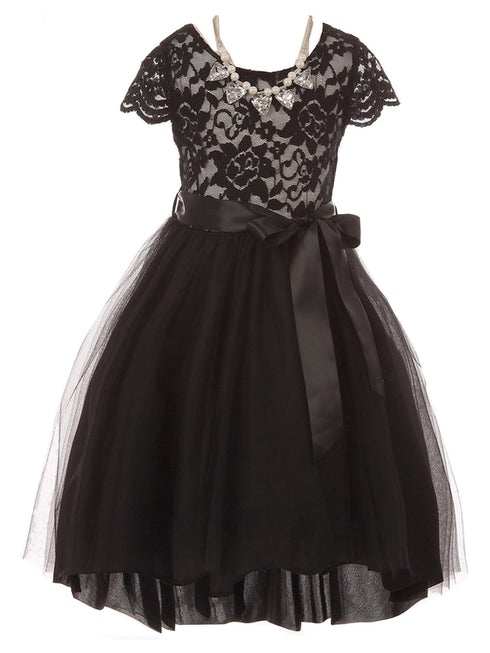 Just Kids Girls Multi Color Necklace Hi-Low Special Occasion Dress 4-14 - SophiasStyle.com