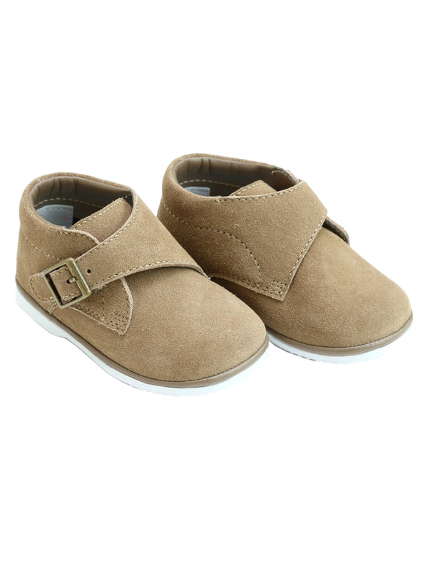Angel Boys Nude Khaki Finch Buckle Strap Boot 1 Baby -7 Toddler - SophiasStyle.com