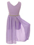 Girls Multi Colors Stone Belt Special Occasion Jumpsuit Dress 4-14 - SophiasStyle.com