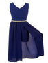Girls Multi Colors Stone Belt Special Occasion Jumpsuit Dress 4-14 - SophiasStyle.com