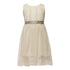 Petite Adele Big Girls Ivory Chiffon Sequence Junior Bridesmaid Dress 8-16 - SophiasStyle.com