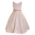 Petite Adele Little Girls Ivory Lace Overlay Satin Flower Girl Dress 2T-6 - SophiasStyle.com
