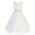 Petite Adele Little Girls White Lace Overlay Satin Flower Girl Dress 2T-6 - SophiasStyle.com
