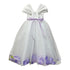 Petite Adele Little Girls White Lavender Floating Petals Flower Girl Dress 2T-6 - SophiasStyle.com