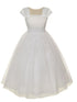 Kids Dream Big Girls White Beadwork Junior Bridesmaid Plus Size Dress 18.5-20.5 - SophiasStyle.com