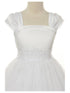Kids Dream Big Girls White Beadwork Junior Bridesmaid Plus Size Dress 18.5-20.5 - SophiasStyle.com