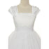 Kids Dream Little Girls White Satin Mesh Beadwork Flower Girl Dress 2-6 - SophiasStyle.com