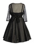 Just Kids Girls Satin Dress with Rhinestone Belt and Sheer Embroidered Bolero, Sizes 4-14 - SophiasStyle.com