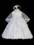 Tip Top Kids Little Girls White Angel Embroidery Cape Baptism Gown 2-6 - SophiasStyle.com