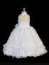 Tip Top Kids Baby Girls White Halter Neck Cape Rhinestone Baptism Gown 0-12M - SophiasStyle.com