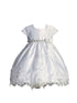 Tip Top Kids Girls Infant White Virgin Mary Embroidery Bonnet Gown Baptism Outfit, Sizes 0-24M - SophiasStyle.com