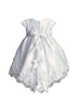 Tip Top Kids Girls Infant White Virgin Mary Embroidery Bonnet Gown Baptism Outfit, Sizes 0-24M - SophiasStyle.com