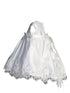 Tip Top Kids Girls Infant White Virgin Mary Embroidery Bonnet Gown Baptism Outfit, Sizes 0-24M - SophiasStyle.com